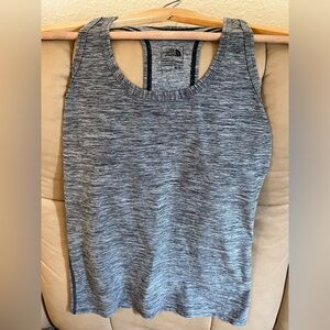 The North Face Racerback Tank Size Medium Black with Grey Stripes